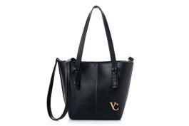 Vince Camuto Piedmont Bolsa de Hombro Negra en Cuero de Polivinilo